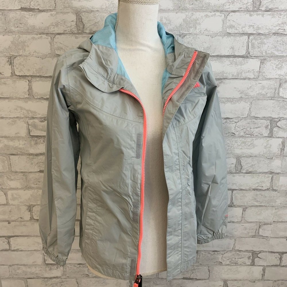 The North Face DRYVENT Zip Up Hooded Lightweight Rain Jacket Yth Girls Lg 14/16